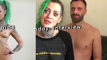 Inked subslut destroyed by maledom before tasting his cum