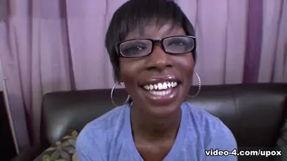 Taylor starr in ebony taylor starr gets cum on specs after a blowjob upox