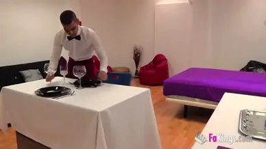 Alternative suicide girl and latin lover fuck diner