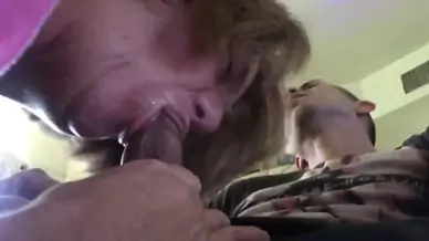 Friends step mom sucks dick
