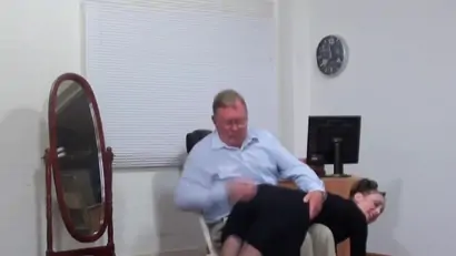 Wife spanked otk on her barebottom by her husband