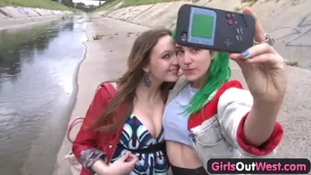 Girls out west raunchy hairy lesbian gets fingered
