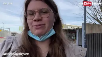 My dirty hobby german amateur gets an orgasm in public