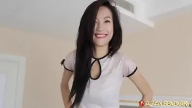 Skinny hairy pussy asian loves having wild sex