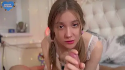 Sweet girl likes suck dick to get cum on face