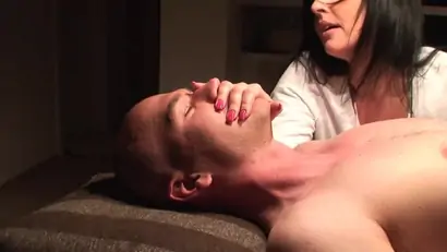 Smothered handjob