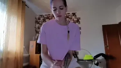 Dewhole and purple devil lingam handjob