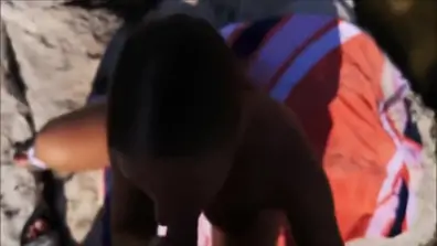 Best beach public blowjob and cumshoot