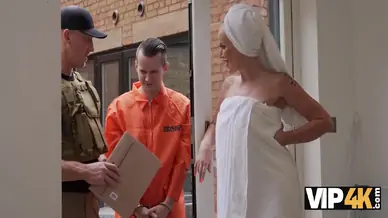 A legal age robber is fucking a milf with big tits as his life depends on it 17 min
