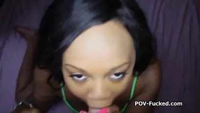 Curvaceous black gf gets on top for a hot pov porn ride