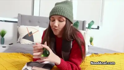 Spicy gf swaps bootie plug for knob in the bum