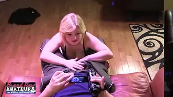 Cherie deville blonde milf sucks a hard cock and swallows the cumsho