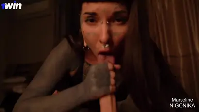 Excellent xxx video deep throat amateur incredible with marseline black