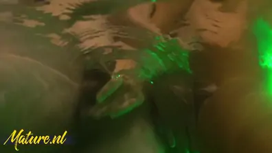 Blonde girl eats out a hairy mature pussy in the swimming pool with lucette nice sofia siena and