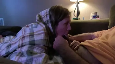Up close blow job