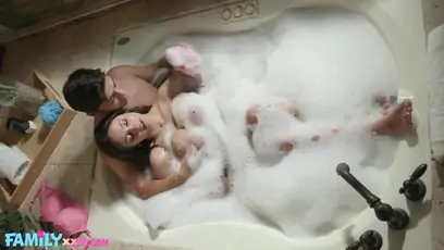 Shower with busty stepsister