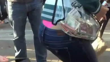 Thong slip and a perfect ass