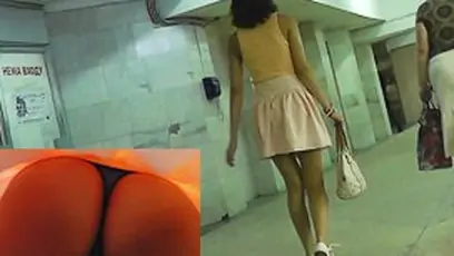 Incredible windblown upskirt provided