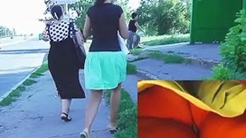 Cellulites arse up petticoat of cutie