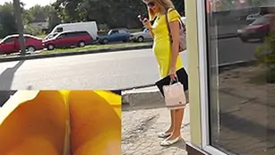 Hawt belts up yellow suit