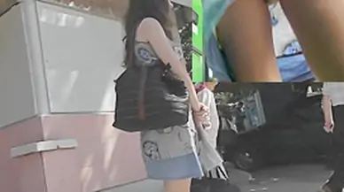 Great summer suit upskirt footage