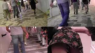 Upskirt vid of a super hot brunette s ass