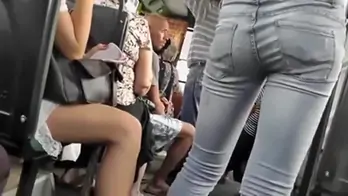 Our friend followed a ravishing brunette with his trusty camera