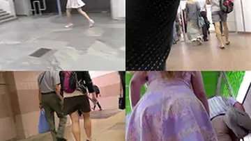 Bitch in skirt and g string filmed by upskirting