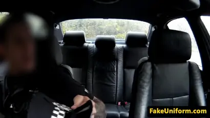 Police male anus fingers blond ho in car