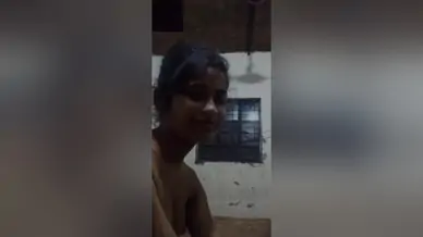 Desi shy girl shows boobs