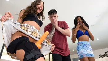 Eye on her thigh strap on with lacey london april olsen brazzers