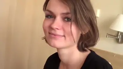 Amateur with big tits gets anal