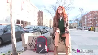Skinny schoolgirl 18 chooses porn studio instead of col