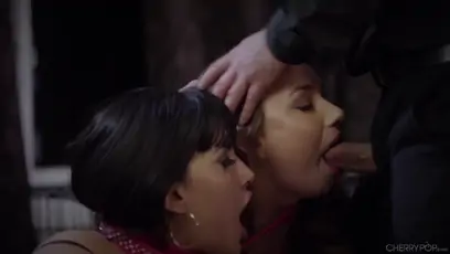 Two girls asking for a cock and a facial