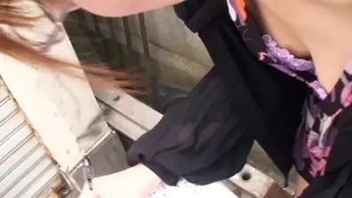 Enticing asian downblouse video