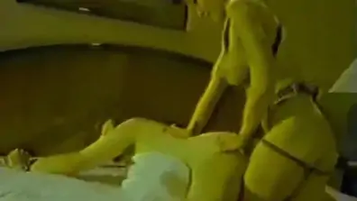 Gal screws a guy in a vintage femdom video
