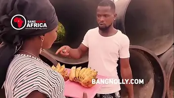 Boy insert big huge banana inside girl