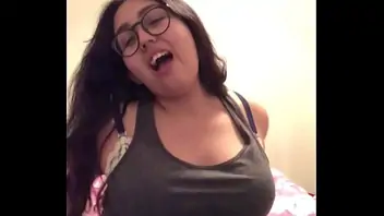 Latina masturbating dildo