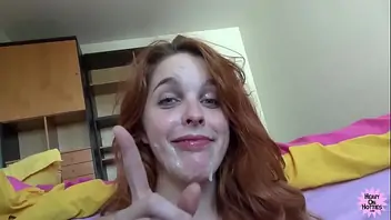 Redhead teen loves sucking